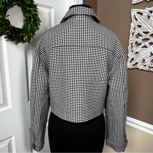 ⭐️ Truth by Republic Cropped Houndstooth Jacket Size 10 - Picture 5 of 15